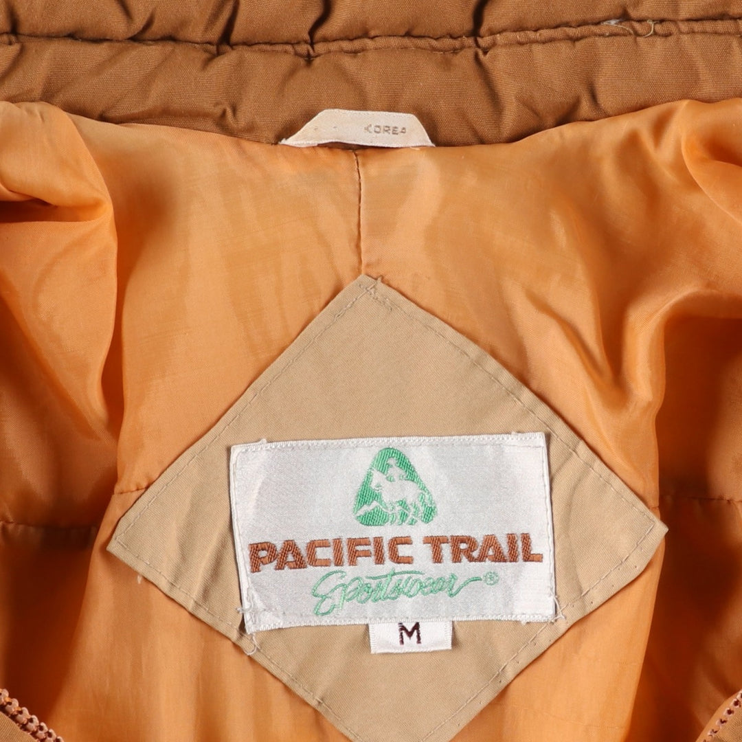 1980'S Pacific Trail padded puffer jacket, men's size M polyester brown type Vintage Second Hand
