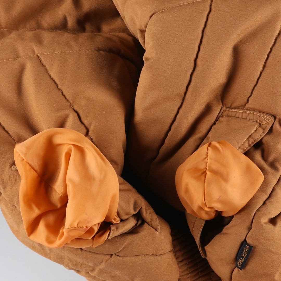 1980'S Pacific Trail padded puffer jacket, men's size M polyester brown type Vintage Second Hand