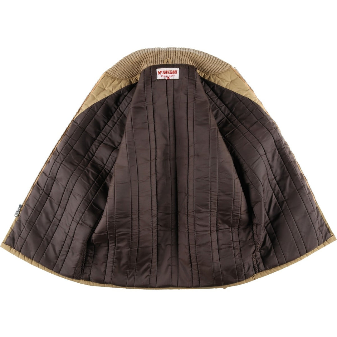 Vintage 60s-70'S McGREGOR RAM JET padded Pharaoh jacket, men's size M unclear Beige type Vintage Second Hand