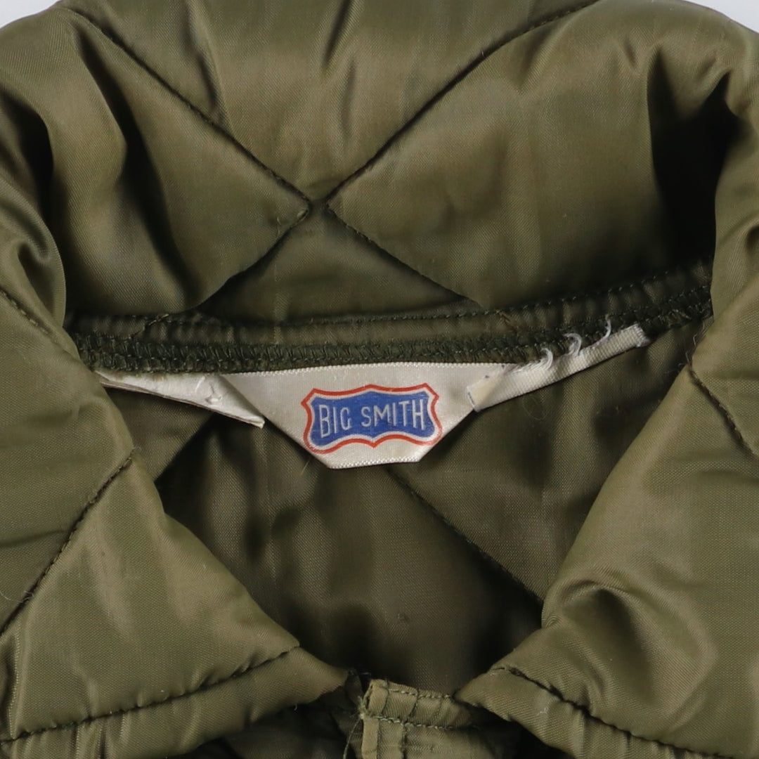 Vintage 1970'S Big Smith quilted puffer jacket, size L, men's unclear Khaki type Vintage Second Hand