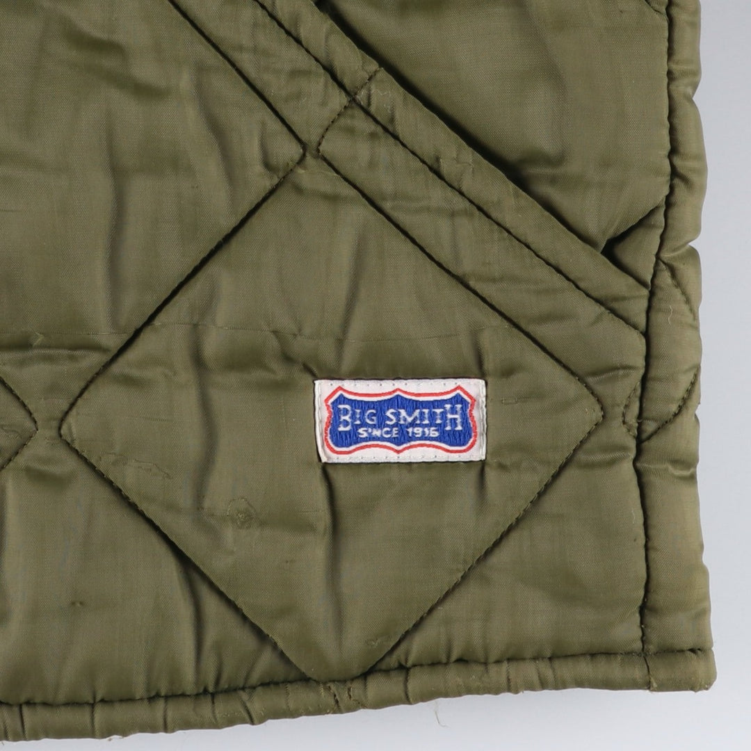 Vintage 1970'S Big Smith quilted puffer jacket, size L, men's unclear Khaki type Vintage Second Hand