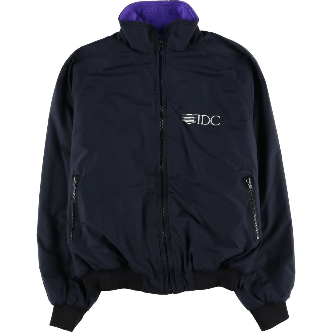 90'S Holloway padded puffer jacket, Made in USA, Men's Size L, Vintage Nylon navy blue type Vintage Second Hand