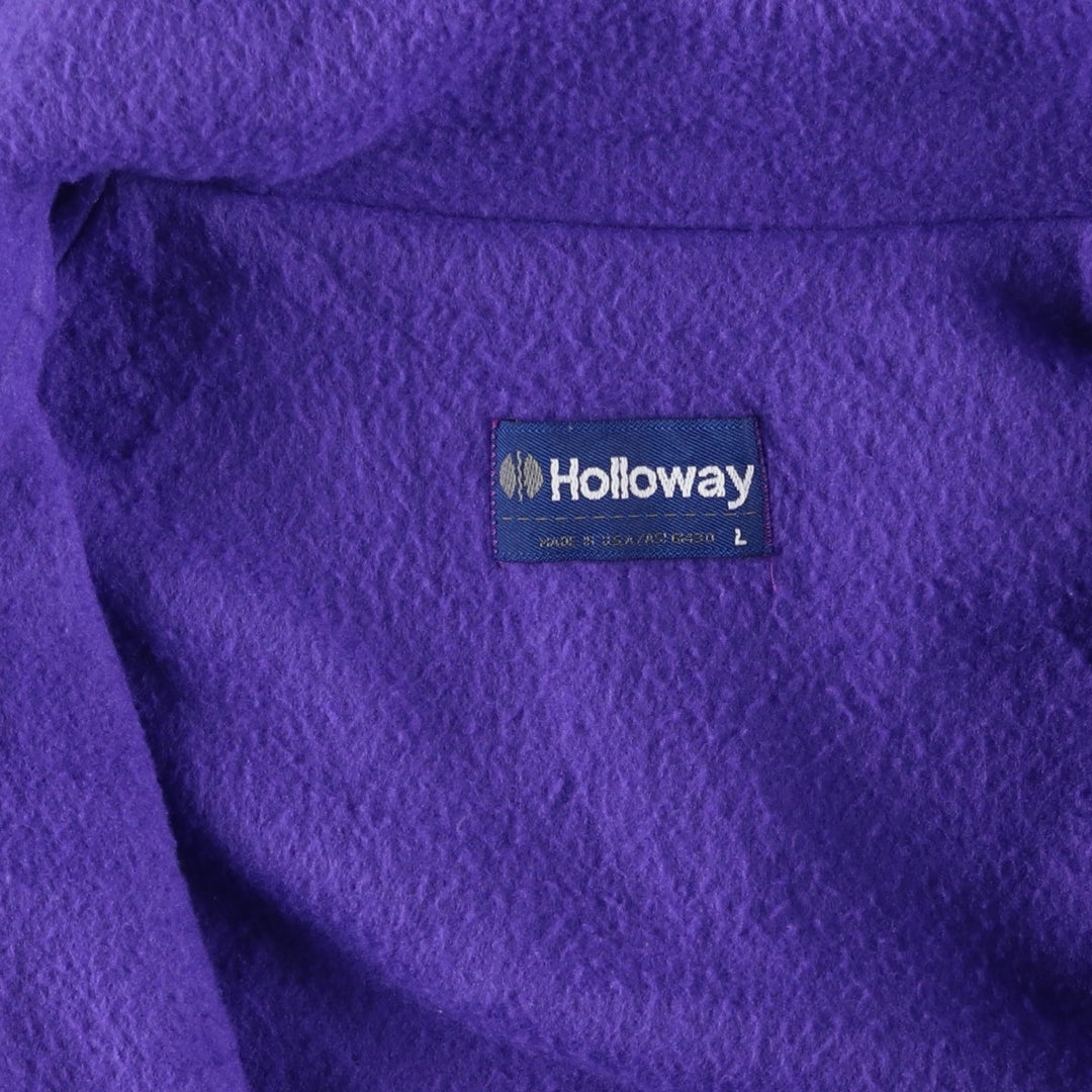 90'S Holloway padded puffer jacket, Made in USA, Men's Size L, Vintage Nylon navy blue type Vintage Second Hand