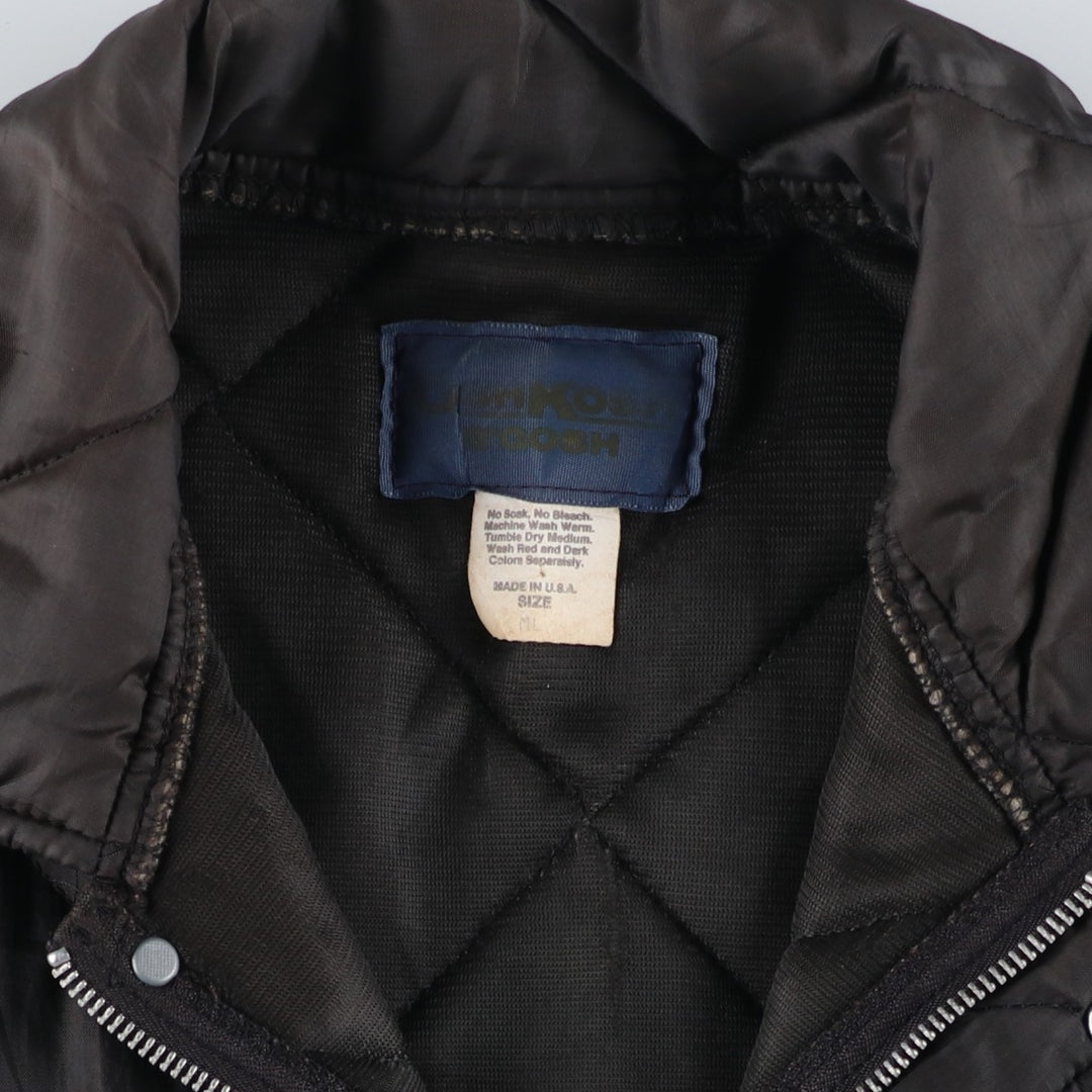 Vintage 1970'S Osh Kosh quilted puffer jacket, made in the USA, size M, men's Nylon black type Vintage Second Hand