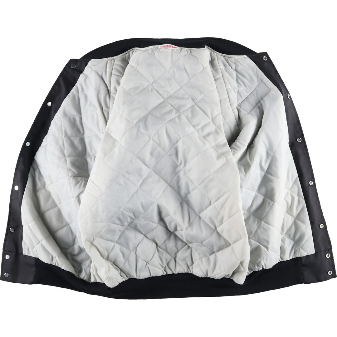 Vintage 90'S Hartwell Varsity Jacket, Padded, Made in USA, Size M, Men's Nylon black type Vintage Second Hand