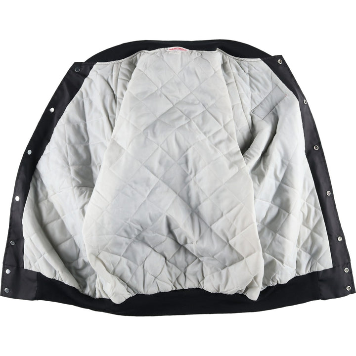 Vintage 90'S Hartwell Varsity Jacket, Padded, Made in USA, Size M, Men's Nylon black type Vintage Second Hand