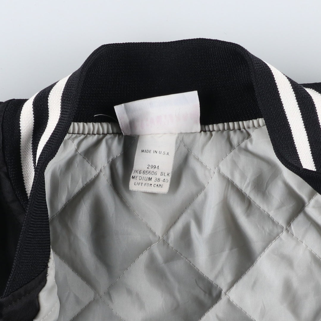 Vintage 90'S Hartwell Varsity Jacket, Padded, Made in USA, Size M, Men's Nylon black type Vintage Second Hand