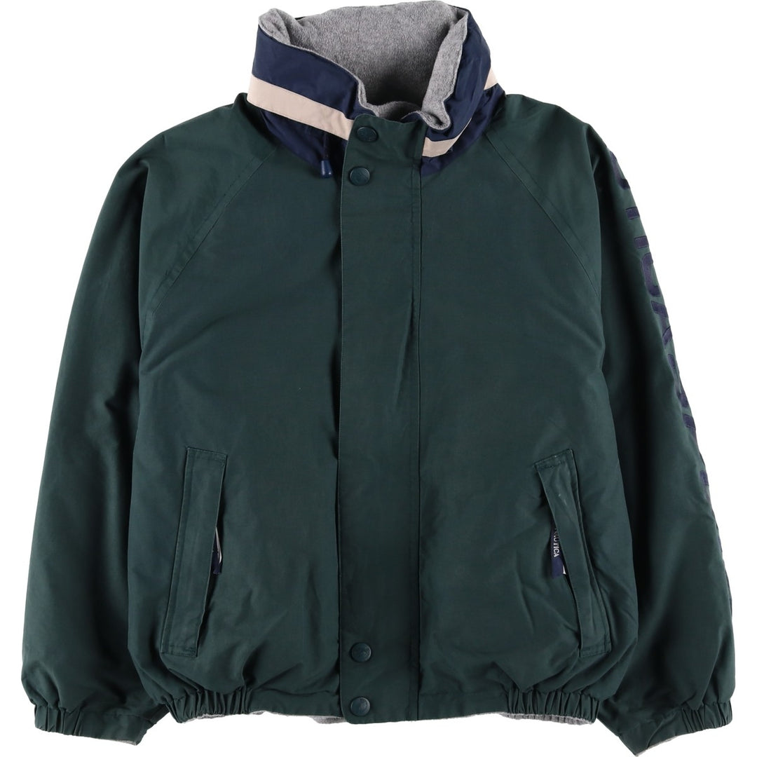 Vintage 90'S Nautica reversible windbreaker, size M, men's cotton Green type dark green Vintage Second Hand