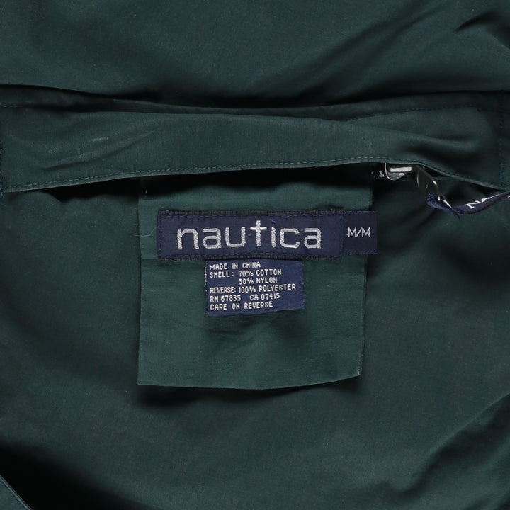 Vintage 90'S Nautica reversible windbreaker, size M, men's cotton Green type dark green Vintage Second Hand