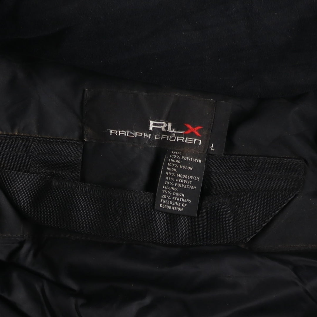 Ralph Lauren RLX Down Jacket, Men's Size L polyester black type Vintage Second Hand