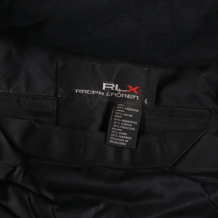 Ralph Lauren RLX Down Jacket, Men's Size L polyester black type Vintage Second Hand