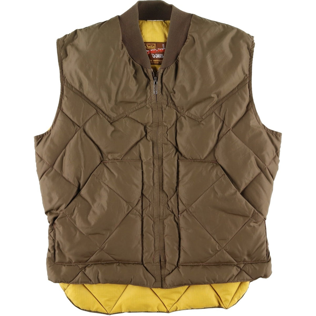 Vintage 1980'S Walls Blizzard-Pruf down vest, size L, men's unclear brown type Vintage Second Hand