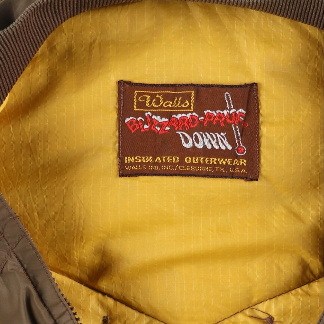 Vintage 1980'S Walls Blizzard-Pruf down vest, size L, men's unclear brown type Vintage Second Hand