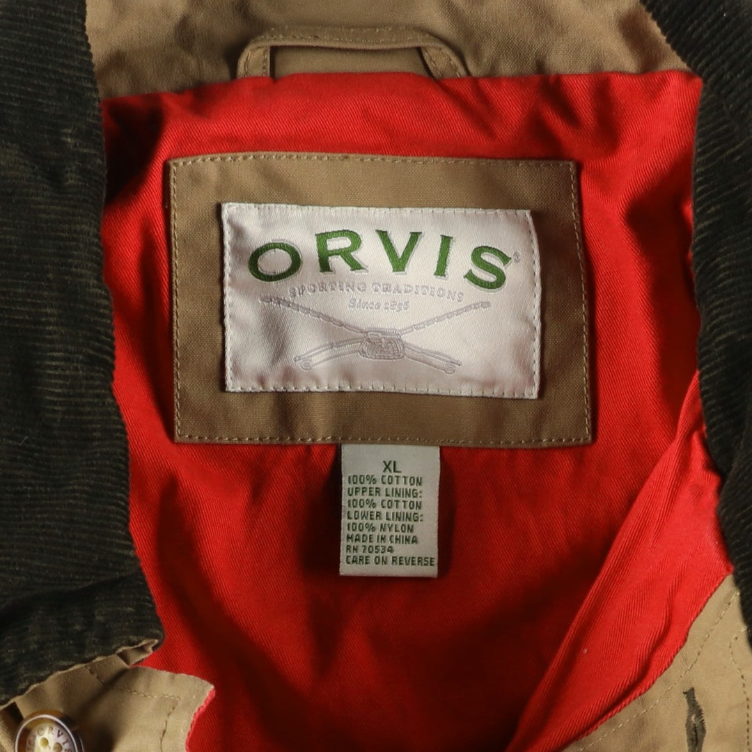 Orvis Hunting Jacket, Men's XL cotton Beige type Vintage Second Hand