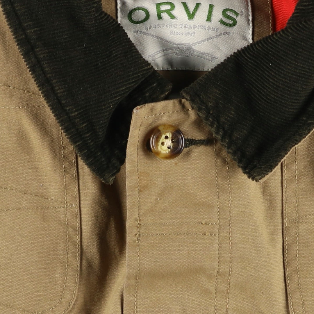 Orvis Hunting Jacket, Men's XL cotton Beige type Vintage Second Hand
