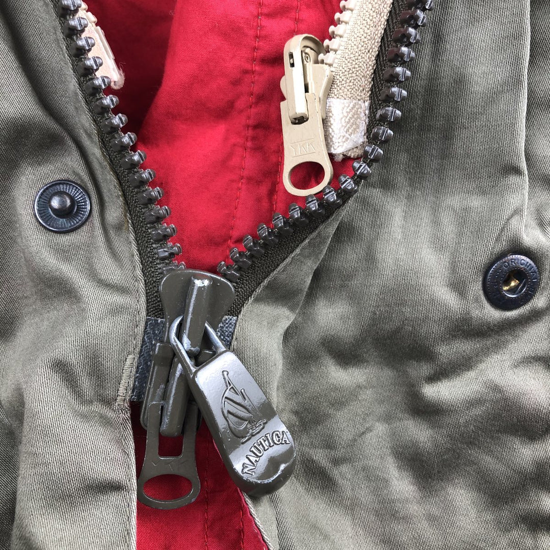 Vintage 90'S Nautica cotton jacket, size L, men's cotton Khaki type Vintage Second Hand