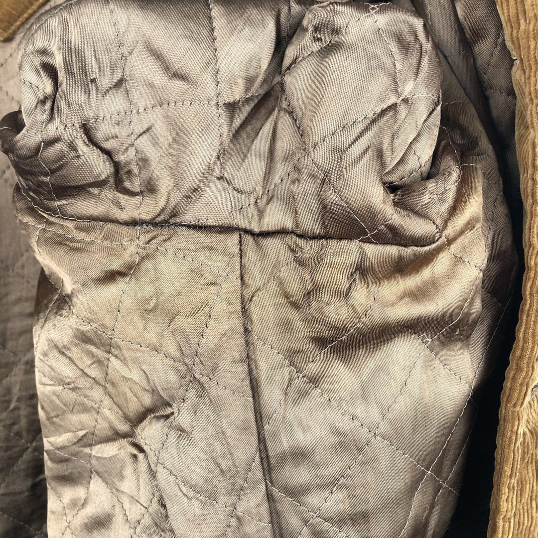 THE Golden Warrior Men's Vintage Padded Corduroy Jacket, Size XL cotton brown type Vintage Second Hand