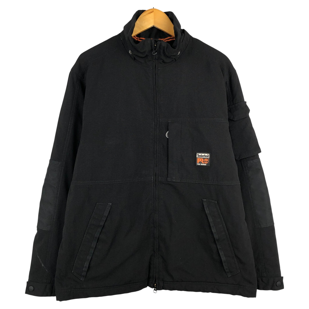 2000s~ Timberland PRO SERIES Windbreaker, Men's Size L polyamide black type Vintage Second Hand
