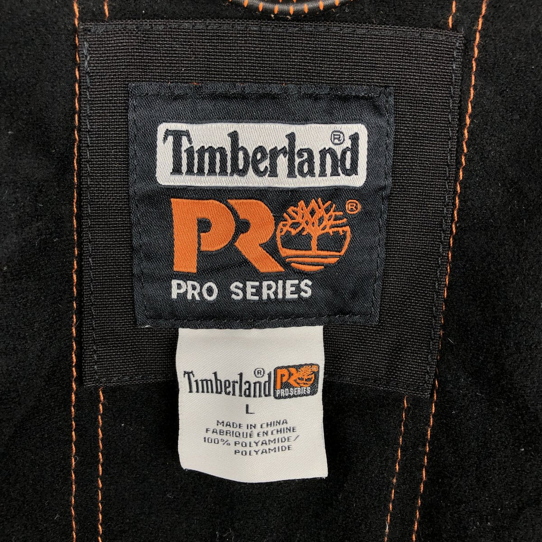 2000s~ Timberland PRO SERIES Windbreaker, Men's Size L polyamide black type Vintage Second Hand