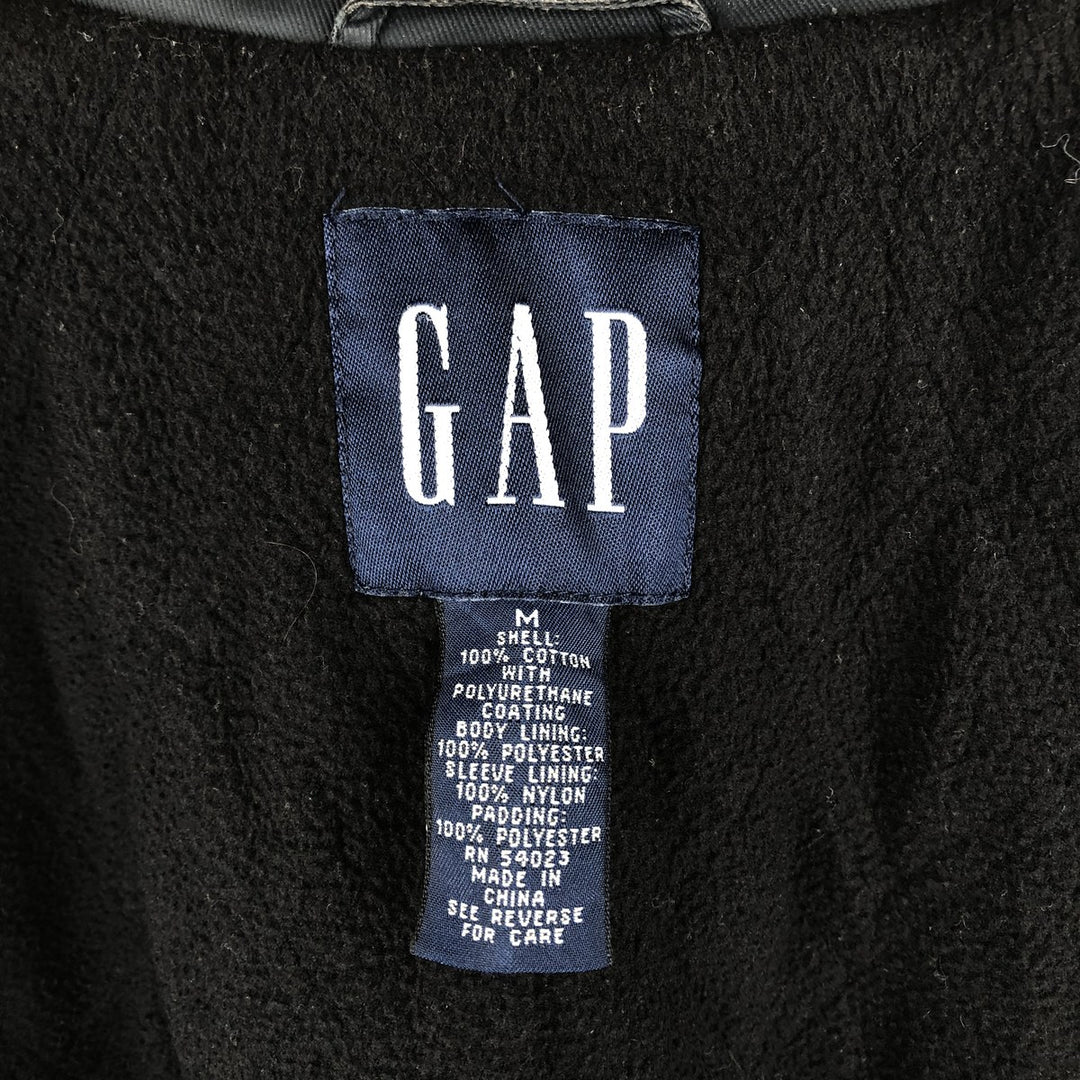 2000'S GAP padded puffer jacket, men's size M cotton black type Vintage Second Hand