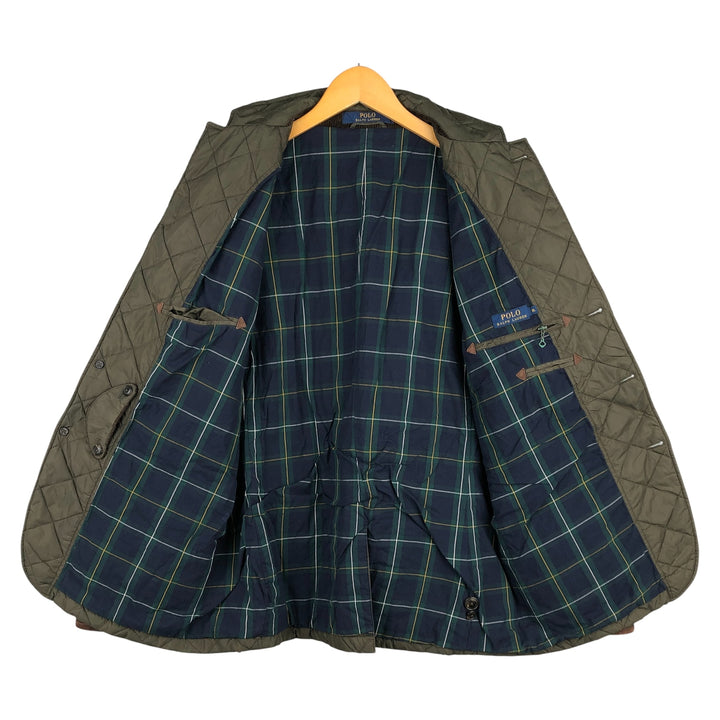 Ralph Lauren POLO RALPH LAUREN quilted puffer jacket, men's size XL Nylon Khaki type Vintage Second Hand