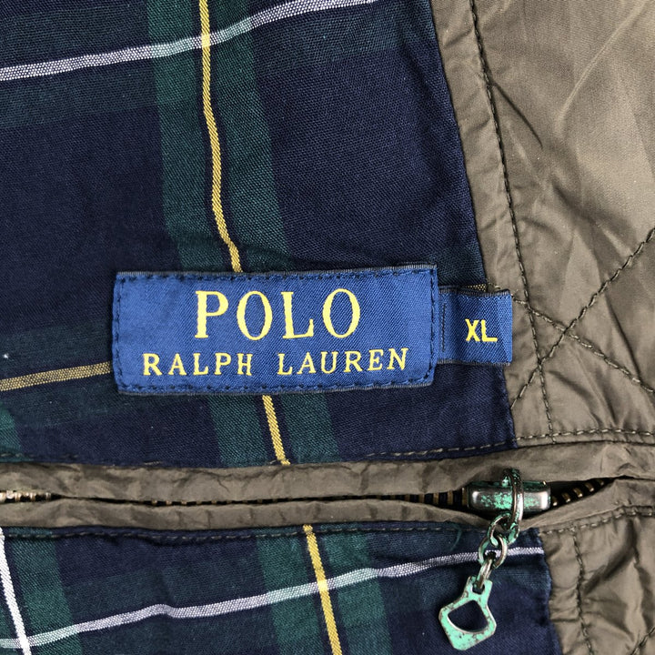 Ralph Lauren POLO RALPH LAUREN quilted puffer jacket, men's size XL Nylon Khaki type Vintage Second Hand