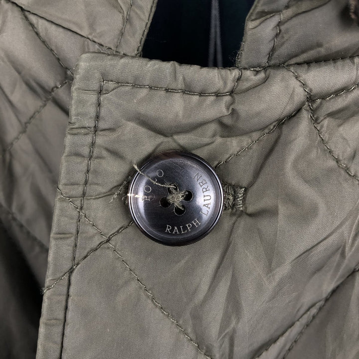 Ralph Lauren POLO RALPH LAUREN quilted puffer jacket, men's size XL Nylon Khaki type Vintage Second Hand
