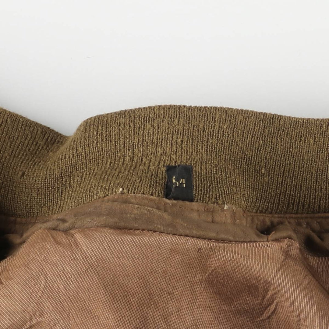 Vintage suede leather blouson, men's size XL Genuine Leather Suede Leather brown type Vintage Second Hand