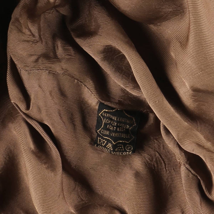 Vintage suede leather blouson, men's size XL Genuine Leather Suede Leather brown type Vintage Second Hand