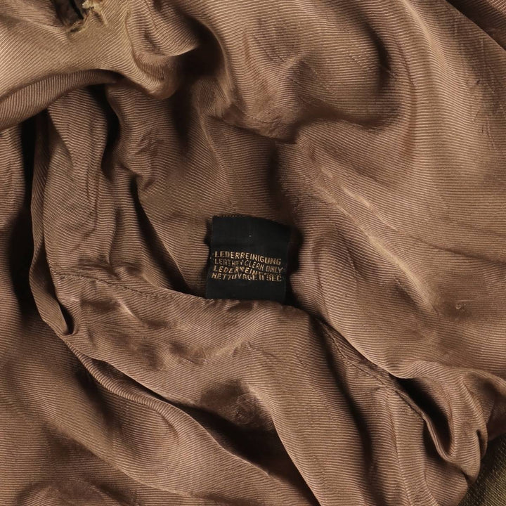 Vintage suede leather blouson, men's size XL Genuine Leather Suede Leather brown type Vintage Second Hand