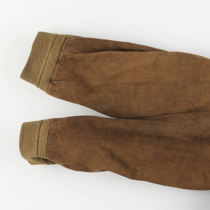Vintage suede leather blouson, men's size XL Genuine Leather Suede Leather brown type Vintage Second Hand