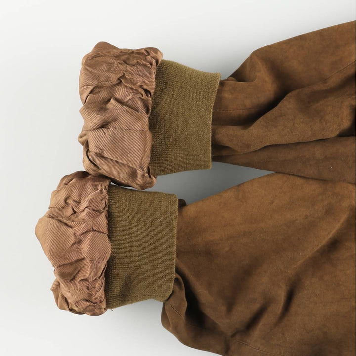 Vintage suede leather blouson, men's size XL Genuine Leather Suede Leather brown type Vintage Second Hand