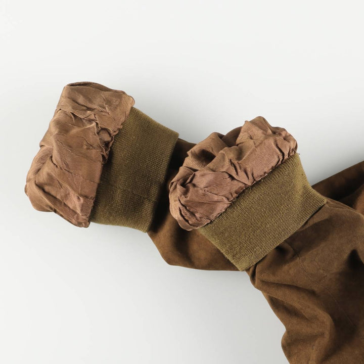 Vintage suede leather blouson, men's size XL Genuine Leather Suede Leather brown type Vintage Second Hand