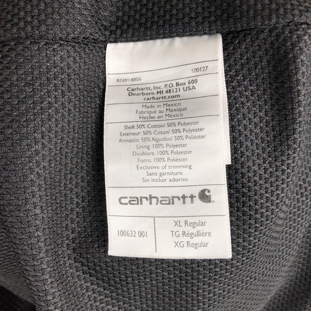 Carhartt Rain Defender Solar Turbines Advertising Full-Zip Hoodie, Men's XL cotton black type Vintage Second Hand