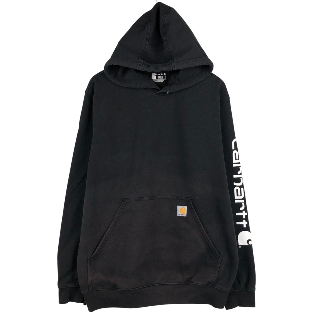 Carhartt Loose Fit Sweat Pullover Hoodie, Men's L size cotton black type Vintage Second Hand