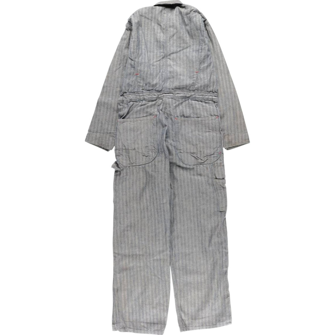 1960'S JCPenney Big Mac Long Sleeve Jumpsuit, Men's Size Medium, Vintage HBT Herringbone Twill unclear gray type Vintage Second Hand