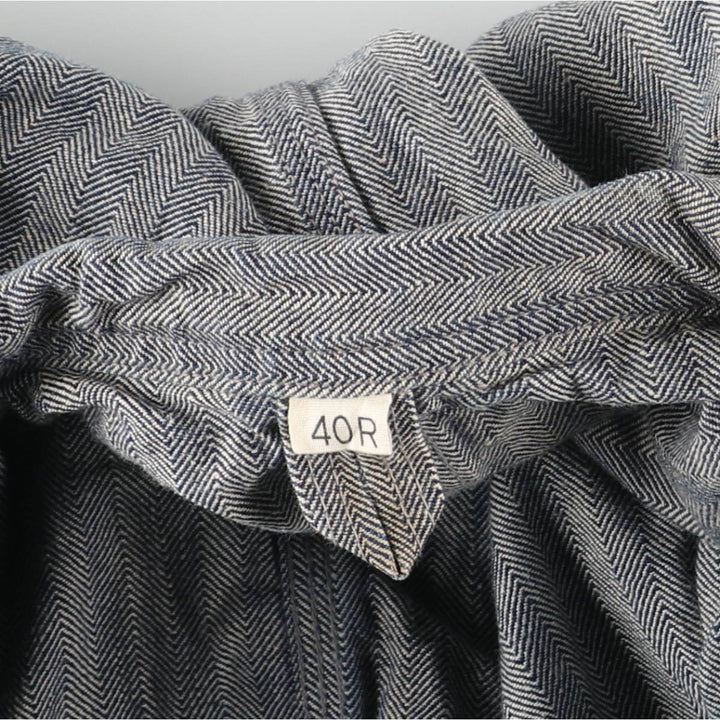 1960'S JCPenney Big Mac Long Sleeve Jumpsuit, Men's Size Medium, Vintage HBT Herringbone Twill unclear gray type Vintage Second Hand