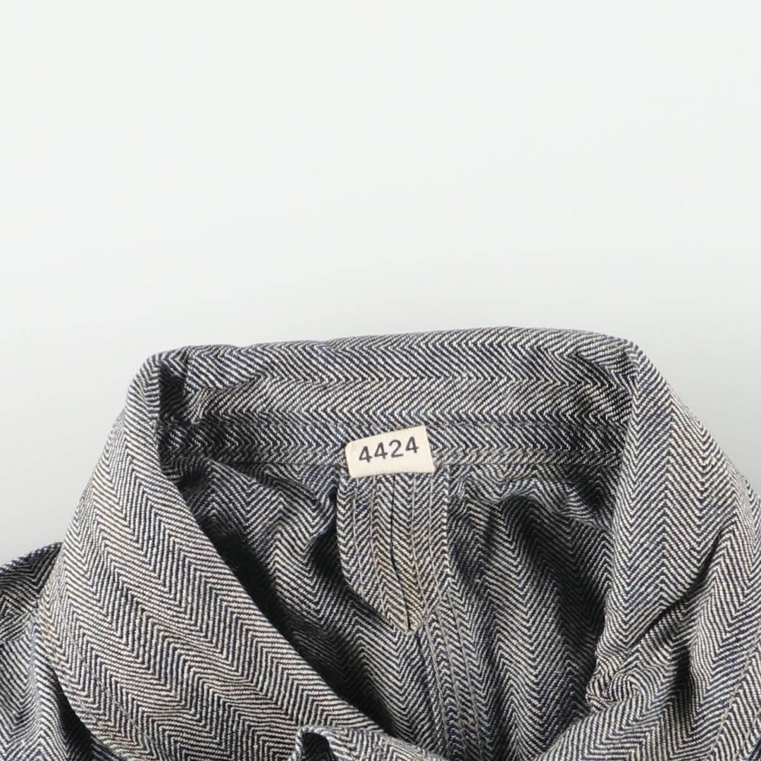 1960'S JCPenney Big Mac Long Sleeve Jumpsuit, Men's Size Medium, Vintage HBT Herringbone Twill unclear gray type Vintage Second Hand
