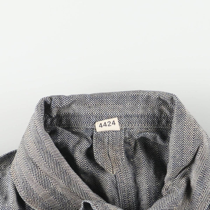 1960'S JCPenney Big Mac Long Sleeve Jumpsuit, Men's Size Medium, Vintage HBT Herringbone Twill unclear gray type Vintage Second Hand