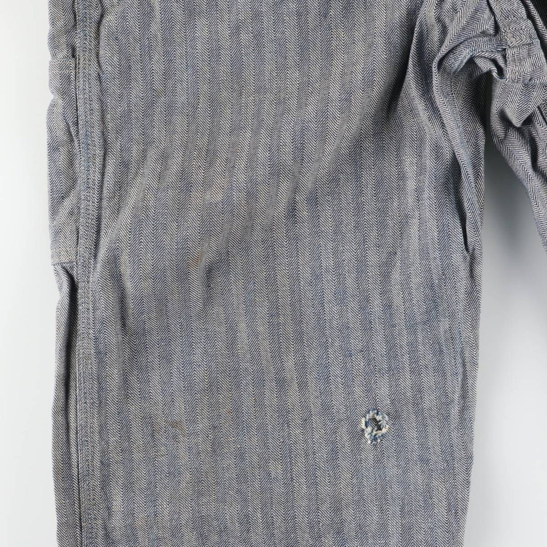 1960'S JCPenney Big Mac Long Sleeve Jumpsuit, Men's Size Medium, Vintage HBT Herringbone Twill unclear gray type Vintage Second Hand