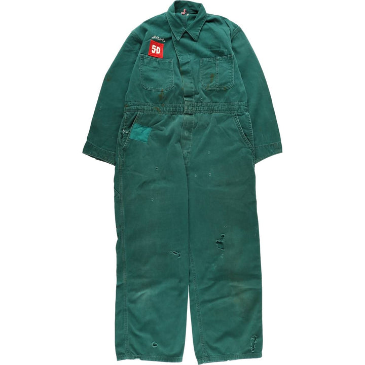 UNITOG long-sleeved jumpsuit, men's size M, vintage unclear green type Vintage Second Hand