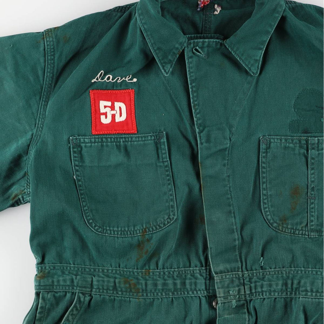 UNITOG long-sleeved jumpsuit, men's size M, vintage unclear green type Vintage Second Hand