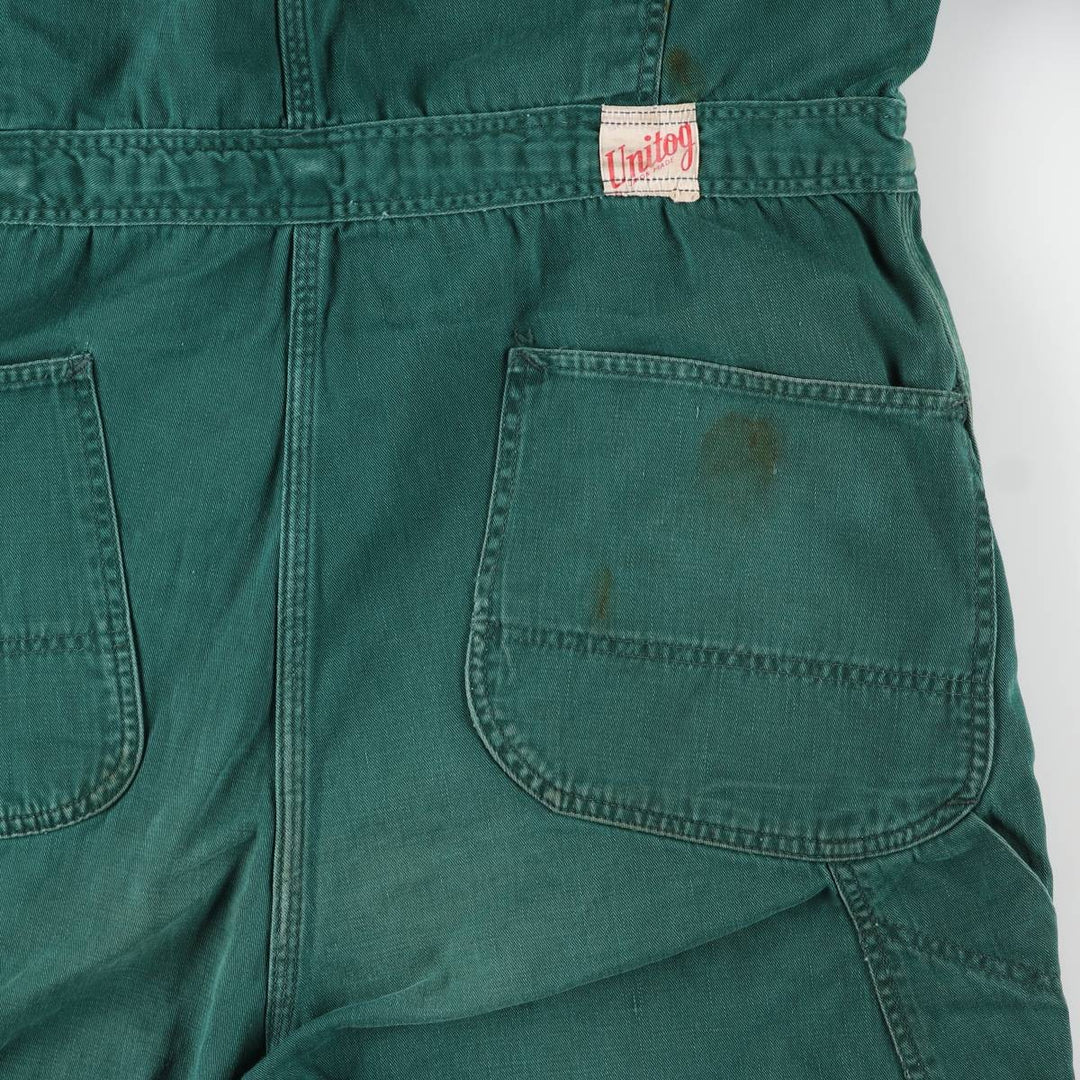 UNITOG long-sleeved jumpsuit, men's size M, vintage unclear green type Vintage Second Hand