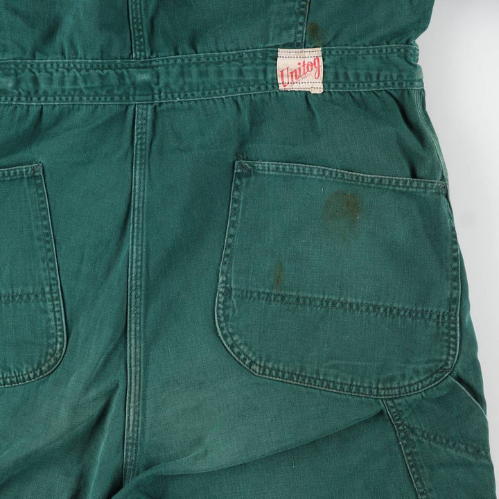 UNITOG long-sleeved jumpsuit, men's size M, vintage unclear green type Vintage Second Hand