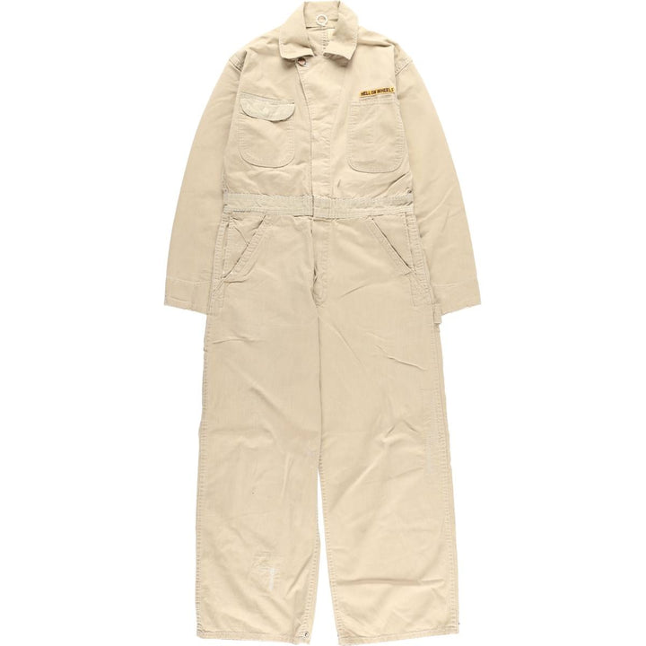 Vintage 60s-70'S Casey Jones long-sleeved jumpsuit, size M, men's unclear Beige type Vintage Second Hand