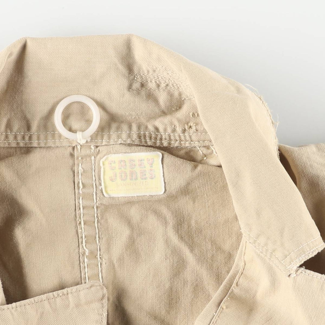 Vintage 60s-70'S Casey Jones long-sleeved jumpsuit, size M, men's unclear Beige type Vintage Second Hand