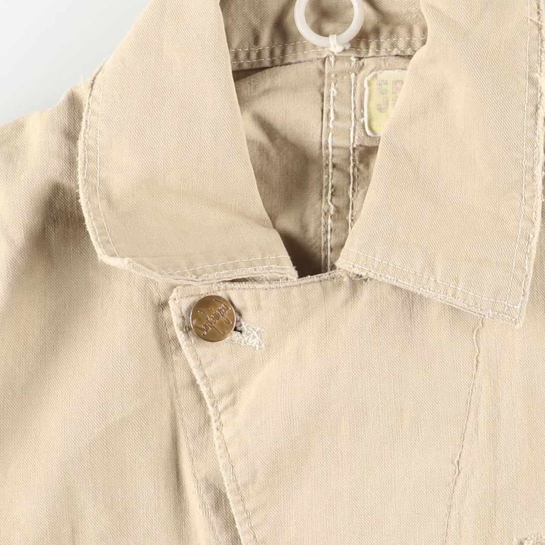 Vintage 60s-70'S Casey Jones long-sleeved jumpsuit, size M, men's unclear Beige type Vintage Second Hand