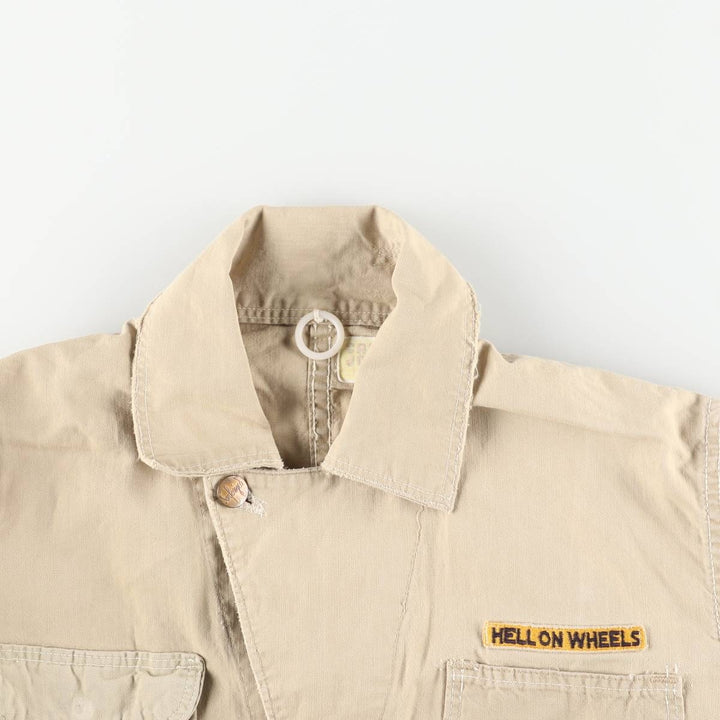 Vintage 60s-70'S Casey Jones long-sleeved jumpsuit, size M, men's unclear Beige type Vintage Second Hand