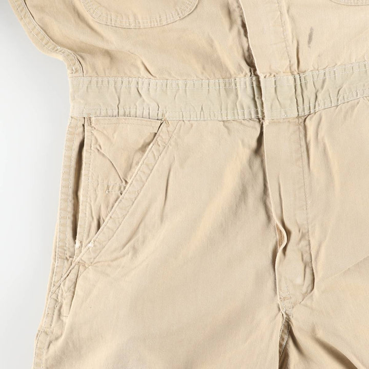 Vintage 60s-70'S Casey Jones long-sleeved jumpsuit, size M, men's unclear Beige type Vintage Second Hand