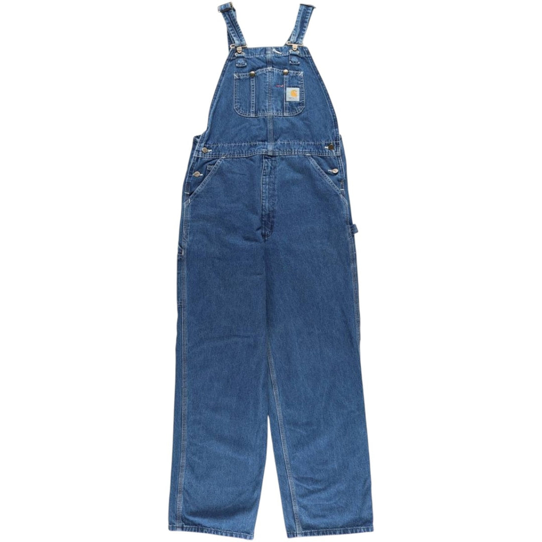 Carhartt denim overalls for men, equivalent to W33 unclear blue type Vintage Second Hand